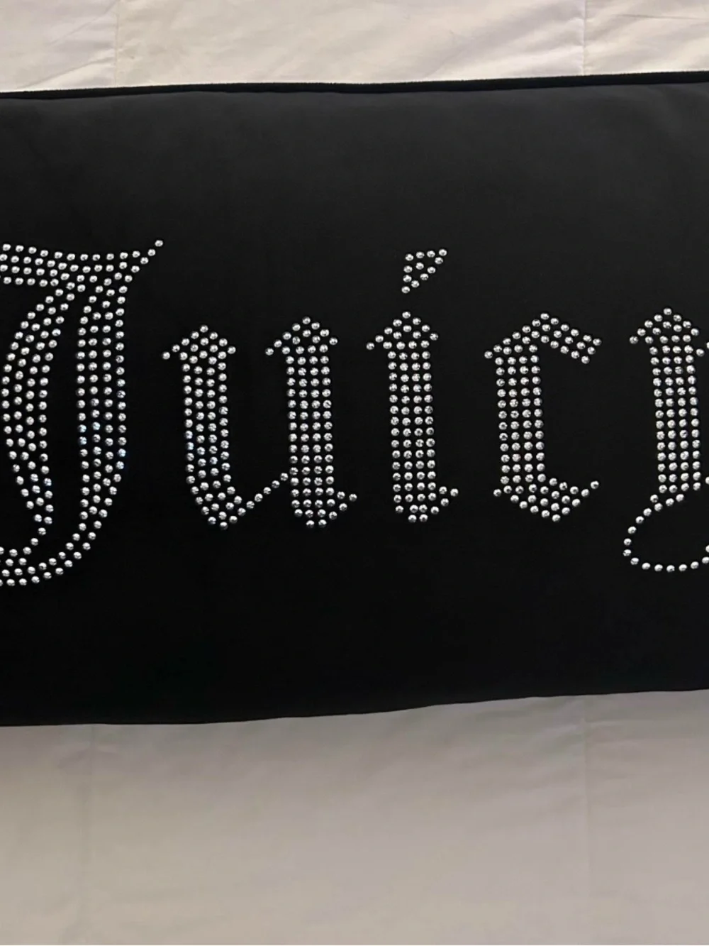 Juicy Couture Black Body Pillow with Pink Tag